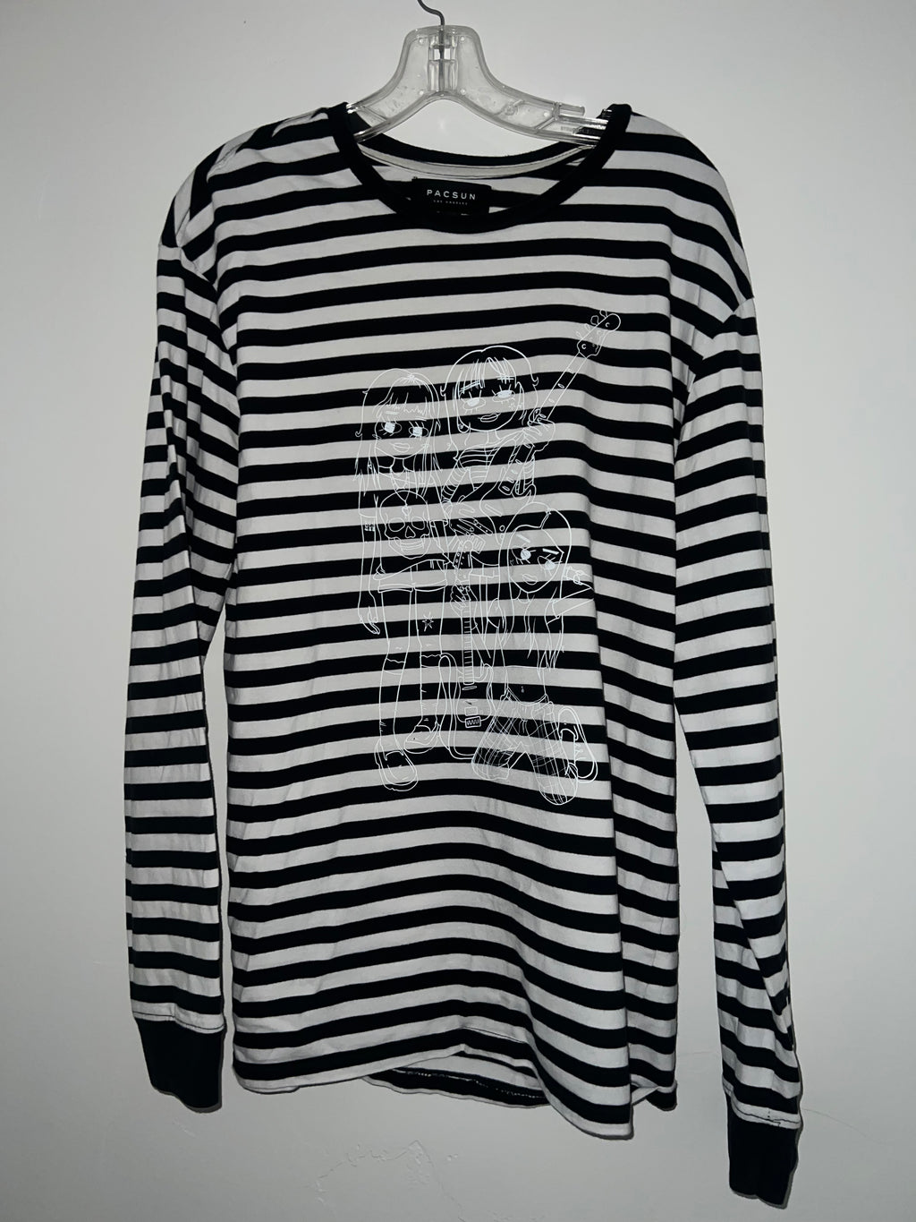BW Striped Cartoon Long Sleeve