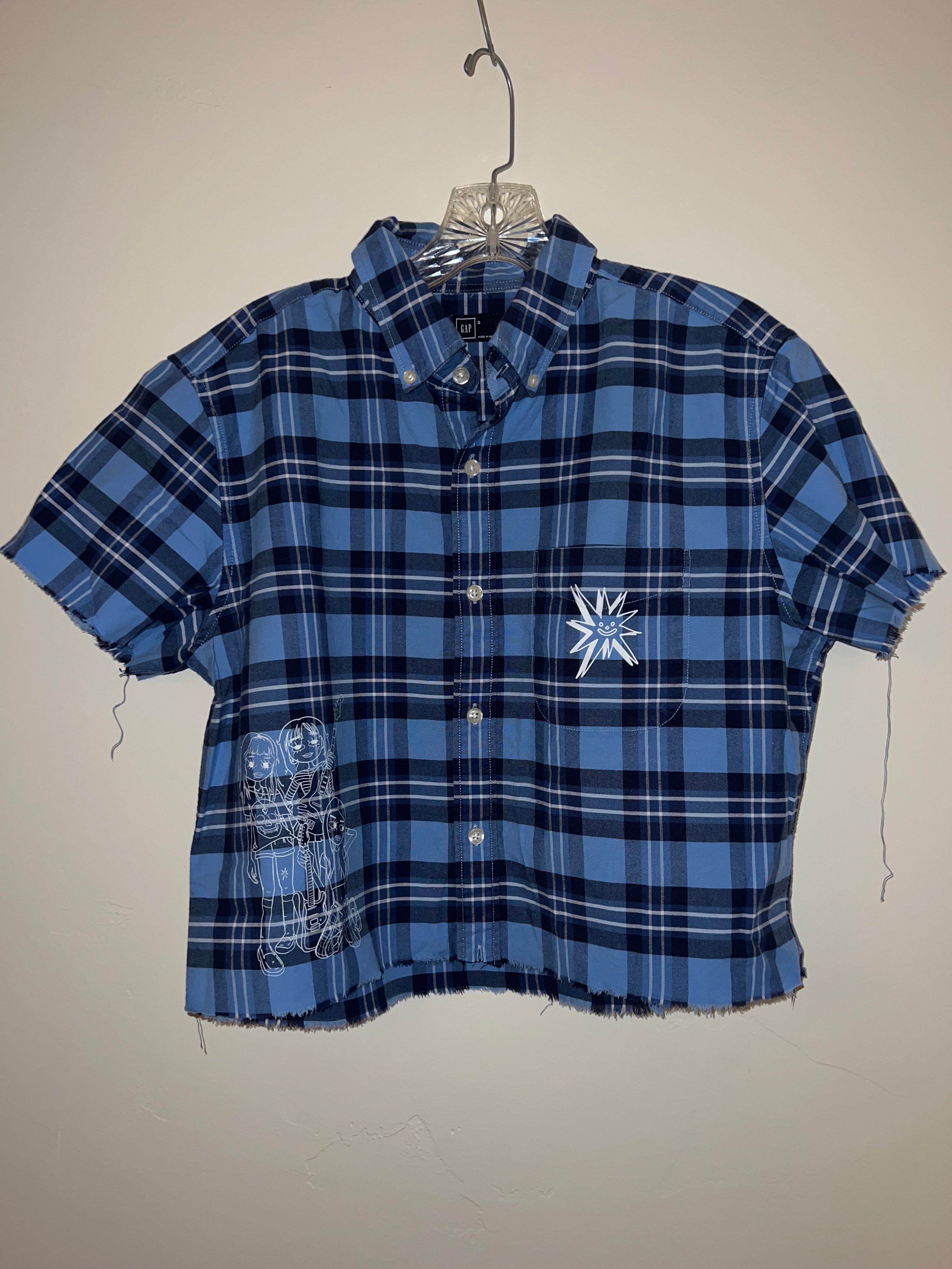 Blue Button Up